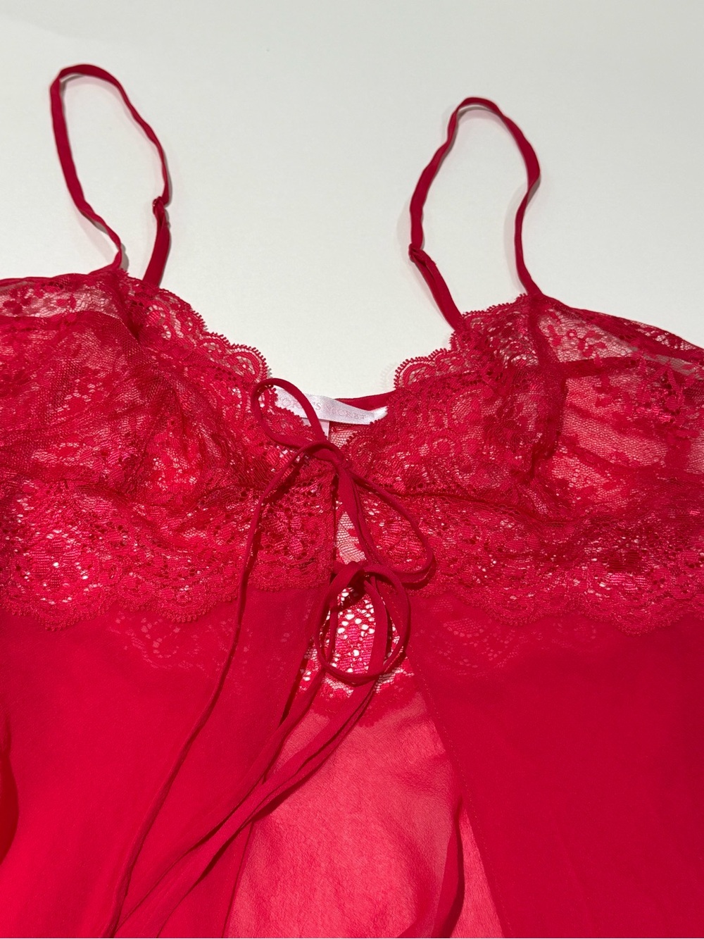 Victoria's Secret Bright Pink Lace & Sheer Chemise - Picture 3 of 5